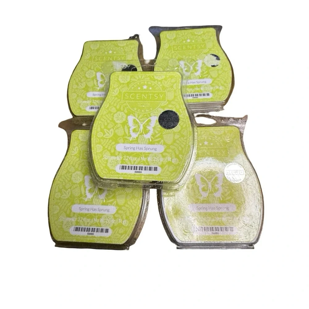 Lot Of 5 Scentsy Wax Bars Melts Spring Has Sprung 3.2 fl‎ oz